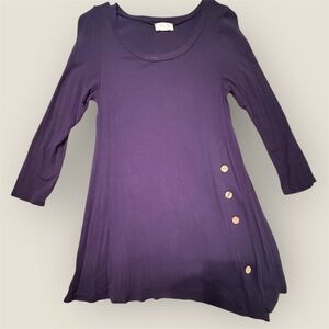 Long Sleeve Tunic with Button Accents